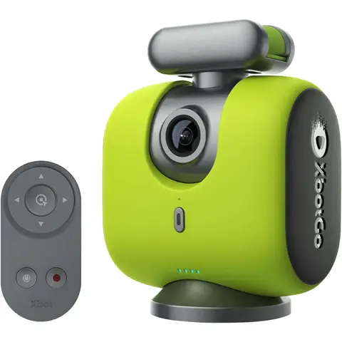 (Cadeaux pour les fans de football) XbotGo Caméra d'action sportive IA Chameau 4K 60 FPS - Suivi automatique du football et du basket-ball, caméra d'action mains libres pour le sport, diffusion en direct, sans abonnement, compatible iOS et Android (Vert citron)