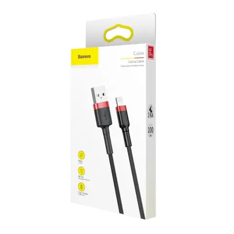 Baseus USB-A - Lightning USB cable 1 m Black-red