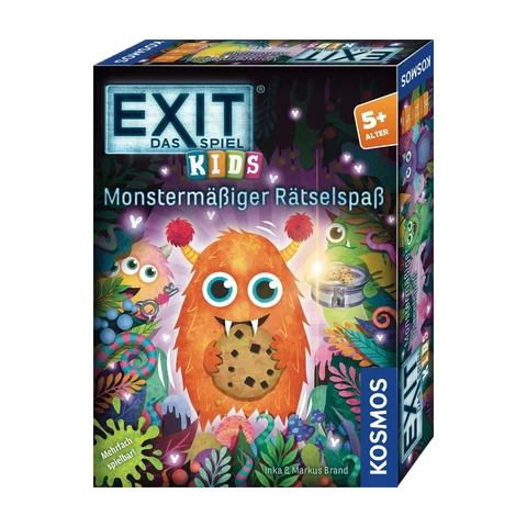 KOSMOS 683733 EXIT® - Das Spiel Kids - Monstermäßiger Rätselspaß, Rätselspiel ab 5 Jahre für 1-4 Kinder, mehrfach spielbar, Escape Room Spiel, EXIT Game, Kinderspiel