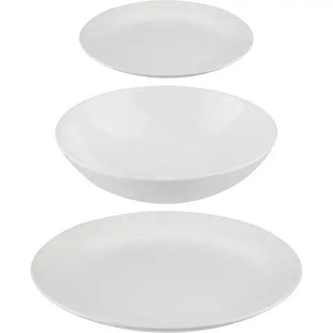 Secret de Gourmet Keramisch Servieset - Wit, 18 stuks
