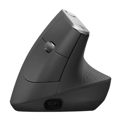 Logitech MX Vertical - Souris ergonomique sans fil, Bluetooth et 2,4 GHz via récepteur USB Unifying, capteur 4000 DPI, batterie rechargeable, 4 boutons, multi-appareils, PC/Mac/iPadOS - Graphite