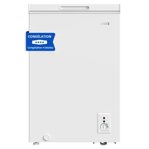 CHiQ JR99DWE Congélateur 99 L, congélation 4 étoiles, silencieux, classe énergétique E - Blanc 