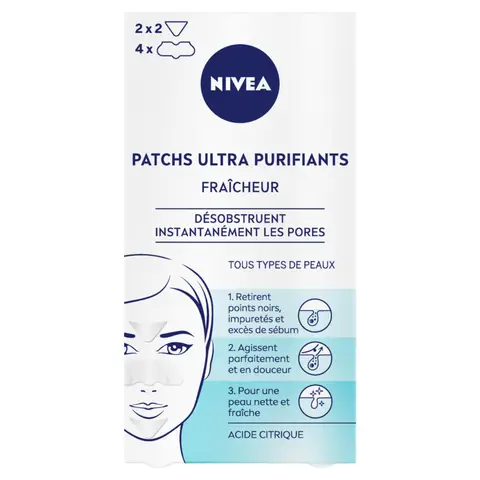 NIVEA Patchs visage ultra purifiants, Fraîcheur, 6 patchs