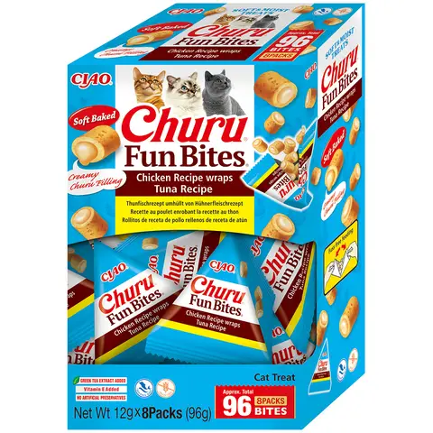 INABA Fun Bites Katzenfutter Huhn-Wraps Thunfisch