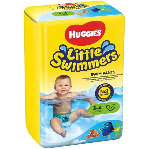 Huggies Diapers Little Swimmers Swim Pants Size 3-4 (7-15kg) 12 Pack