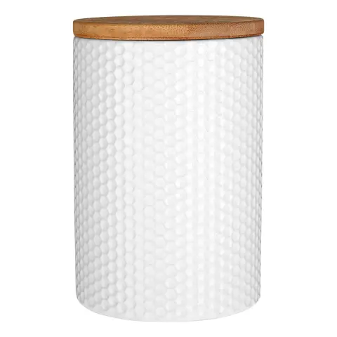 Geome White Hex Canister