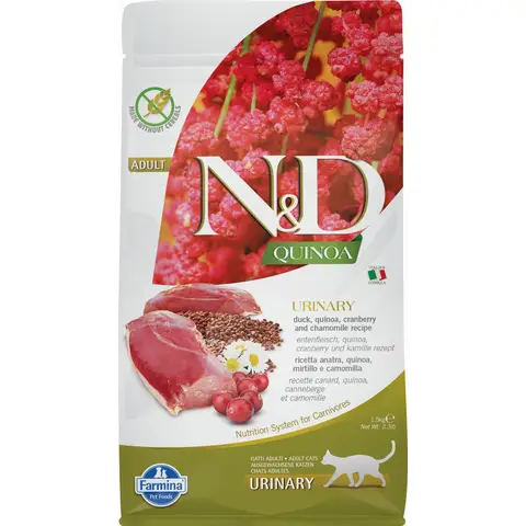 Farmina N&D Quinoa Nourriture pour chat santé urinaire - Canard, 1,5 kg