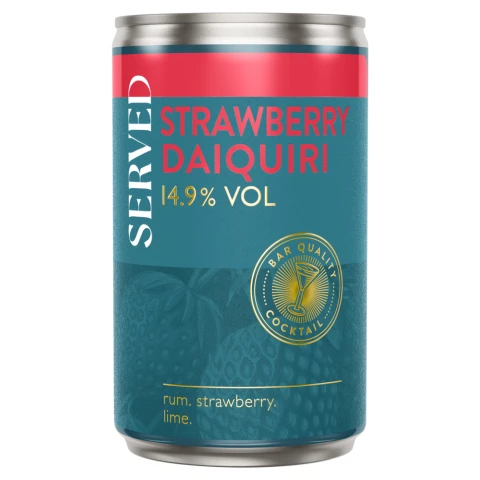 Served Strawberry Daiquiri 125ml (Abv 14.9%)