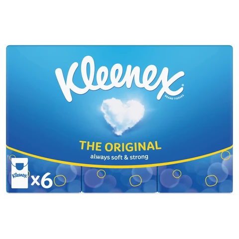 Kleenex Original Always Soft & Strong Pocket Tissue Pack of 6