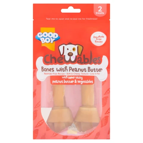 Good Boy Chewables Bones with Peanut Butter Treats 2x 158g