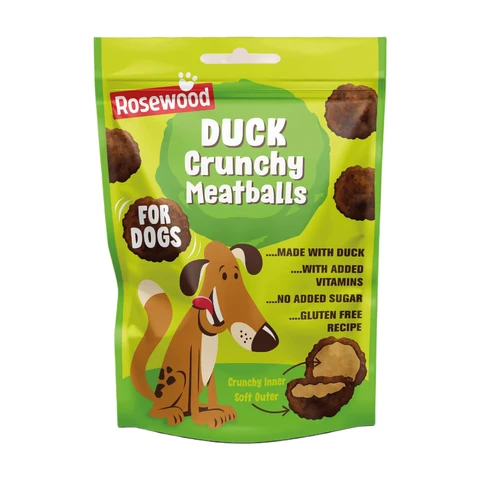 Rosewood Duck Crunchy Meatballs for Dogs, 140g
