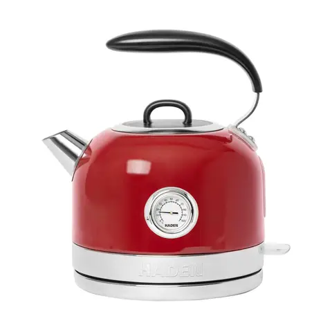 Haden Jersey Retro Kettle, 1.5L, Red, Coated Stainless Steel, Red - 188854