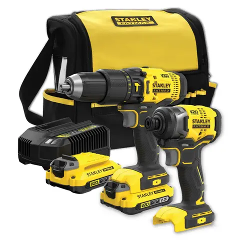 Stanley FatMax V20 18V Drill and Impact Driver Combo Kit 2.0Ah
