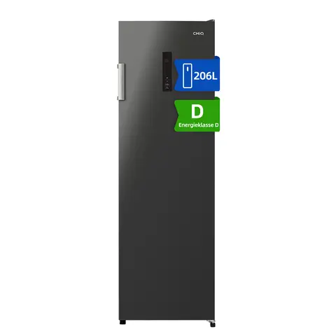 CHiQ Gefrierschrank 206 Liter, 547 × 599 × 1705 mm | Vollständig frostfrei + Inverter-Technologie | Multidirektionale Luftstromkühlung | -32 °C Ultra-Tiefkühlung | 39 dB Leiser Betrieb | Verstellbare Gefrier-/Kühlfächer | EEK D | für Küche/Haushalt/Wohnung, CSD206NEID