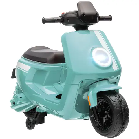 AIYAPLAY 6V Kids Electric Motorbike, Ride on Motorbike with Headlight, Music, Forward Reverse, Training Wheels, for Ages 18-3