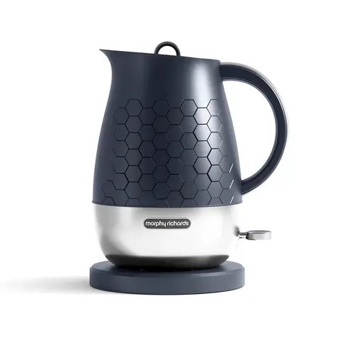 Morphy Richards Cassini Jug Kettle, 1.7L, Cord Storage, Textured, Outer Space (Navy Blue) - 103021