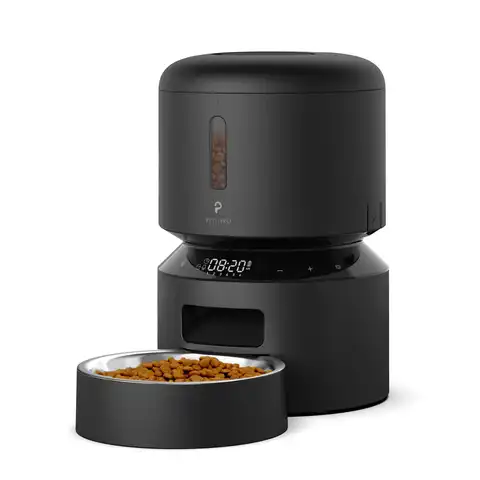 Petlibro Granary Smart Feeder - 3L, Black, Automatic Feeding, Suitable for Dogs and Cats, Low Food & Infrared Safety Reminder, 6 Meal Settings, USB-C Adapter with Battery Backup
