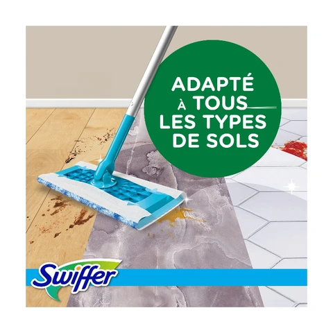 SWIFFER Lingettes Humides x10 Parfum Agrumes Frais
