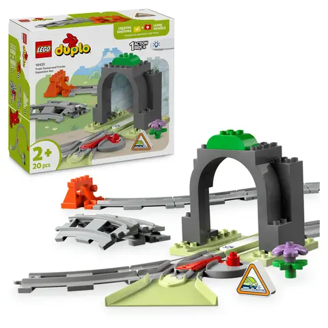 LEGO DUPLO Town 10425 Set de construction d'extension tunnel de train et voies