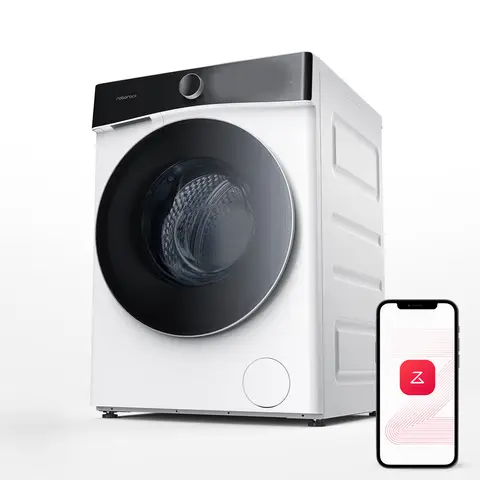 Lave-linge Séchant Roborock Zeo Lite Blanc avec Technologie de Séchage Zeo-Cycle, 10 kg Lavage, 6 kg Séchage, 27 Programmes avec Contrôle via Application, Système Autonettoyant LintClear, Dosage Automatique