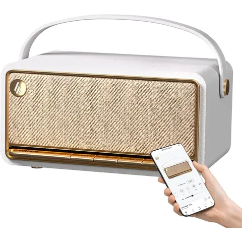 Edifier MP330 Portable Bluetooth Speaker with Hi-Res Audio, 40W RMS Wireless Dual Stereo Pairing, 360° Sound, 19h Playtime, Bluetooth 6.0 Multipoint, Handheld Design for Outdoor/Indoor Use