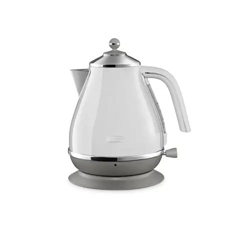 De'Longhi Icona Capitals Kettle, 1.7L, Stainless Steel, Sydney White - KBOC3001.W