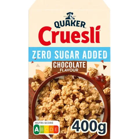 Quaker Cruesli Choco Zero Sugar 400g