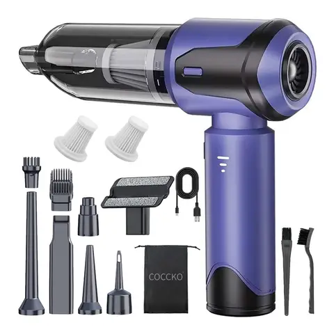 Powerful Cordless Car Vacuum Cleaner, Mini Portable Handheld Vacuum Cleaner 15000PA, 6000mAh Rechargeable with HEPA Filter, for Car, Home and Office, Compact, Lightweight