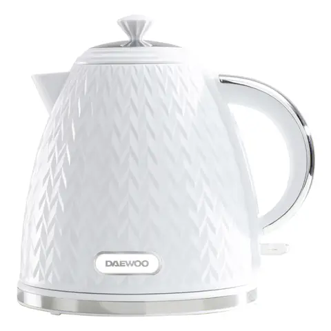 DAEWOO Argyle Jug Kettle, 1.7L, Textured, White - SDA1780