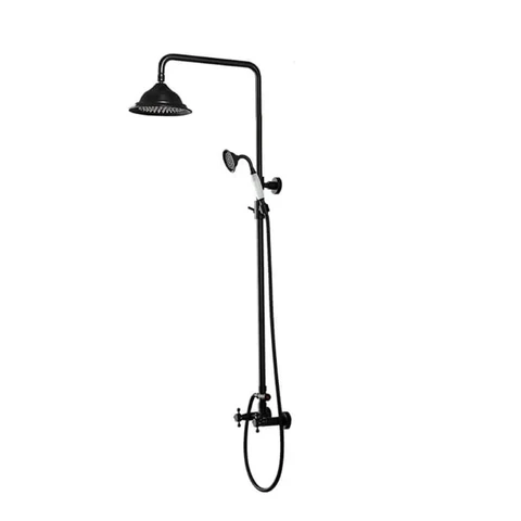 Homary Chester Rainfall Showerhead with Handheld Shower Exposed Shower System Antique Black