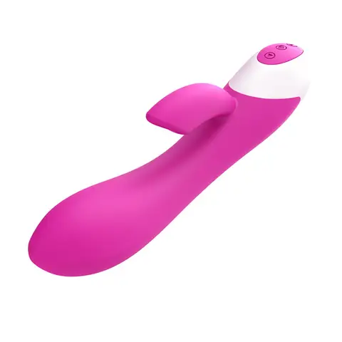 Moistor Dual-Motor-Hasenohrmassagegerät – 10 Vibrationsfrequenzen, Wasserdicht (IPX7), Geräuscharm, Mit Fernbedienung, Pfirsichrosa Phantom Edition, ZD002