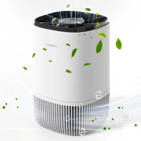 CONOPU HEPA Air Purifier with Fragrance, 3 Modes, 24H Timer, Removes Smoke / Pollen / Pet Dander & Hair, Portable for Bedroom / Living Room
