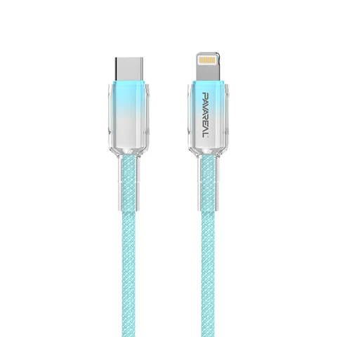 PAVAREAL Q51PD27W Zinc Alloy Fully Compatible Super Fast Charging Data Cable Blue