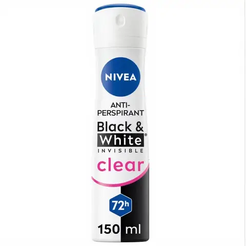 NIVEA Black & White Invisible Clear 72u Anti-transpirant Deodorant 150ml
