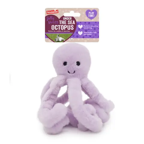 Rosewood Jolly Moggy Under the Sea Plush Octopus Cat Toy