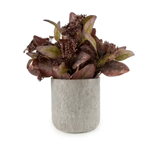 Candlelight Artificial Eucalyptus Plant in Stone Effect Pot 30.5cm