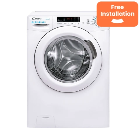 CANDY Smart 8kg Washing Machine – White | B Energy Rated | 1400rpm | NFC Smart Touch | KG Detector (CS 1482DW4/1-80)
