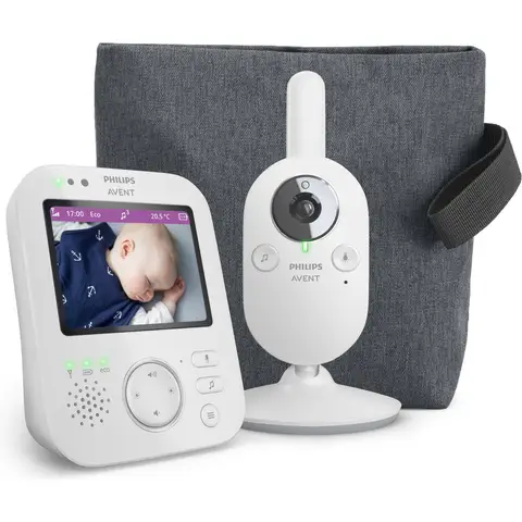Philips Avent video babyfoon met camera, grijs/beige - SCD892/26