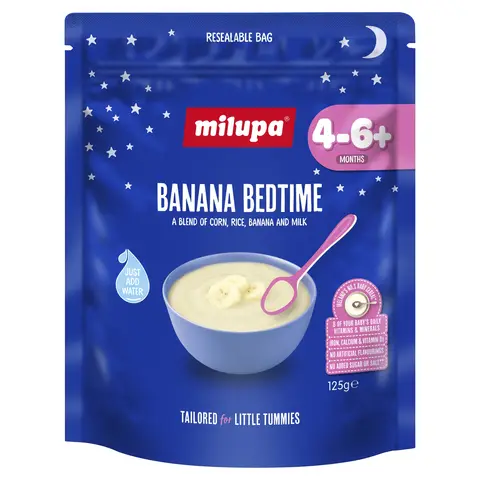 Milupa Banana Bedtime Cereal 4-6+ Months 125g
