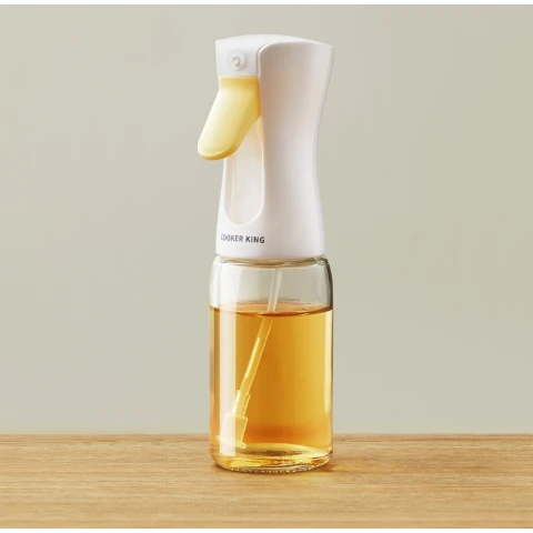 COOKER KING Sprühölflasche - Ölflasche aus Glas - Würzölflasche - 200ML
