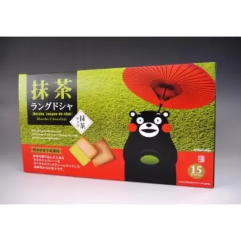 Matcha Langue De Chat Cookies 140g/box 熊本熊 抹茶饼乾15入礼盒 140g/盒