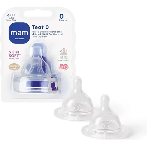 MAM Teats 0 (Extra Slow Flow) x 2