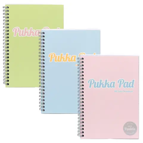 Pukka Pads A5 Pastel Jotta Notepad, Pack of 3