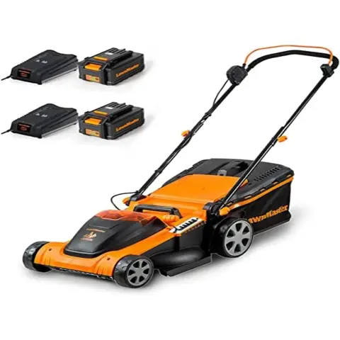 LawnMaster CLMF4841E Accu-grasmaaier 48 V Max 2 x 24 V 4,0 Ah Accu, 41 cm 450 m² Mulchen 42 L, 22-72 mm 6-trap maaihoogteverstelling