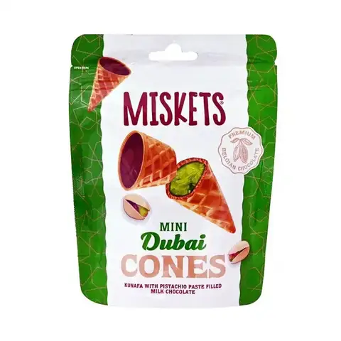 Miskets Cornet MilkChocolate Dubai Style 50g