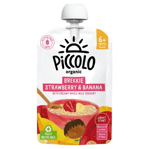 Piccolo Organic Strawberry & Banana Brekkie 6+ Months 100G