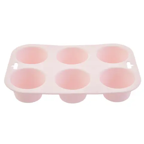 Zing Pastel Pink 6 Cup Muffin Mould