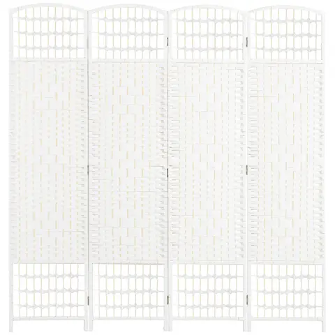 HOMCOM Panel Folding Room Divider, Privacy Screen, Freestanding Paravent Partition Separator for Living Room, Bedroom and Off