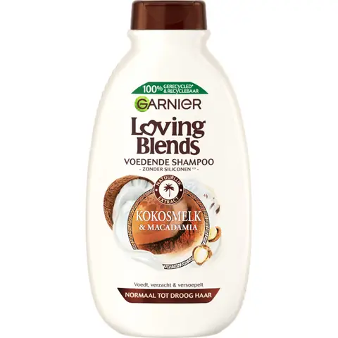 Garnier Loving Blends kokosmelk & macadamia shampoo 300 ml