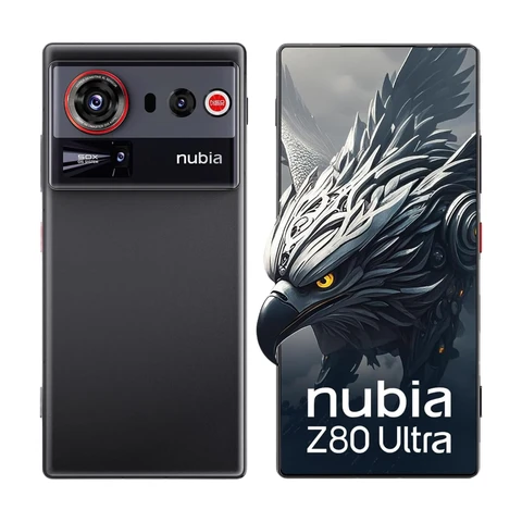 nubia Z80 Ultra 5G Téléphone Android Débloqué, Snapdragon 8 Elite Gen 5, Triple Caméra IA 50 MP, Charge Sans Fil 80 W, Écran Complet AMOLED 6,8" 144 Hz, Smartphone Gaming